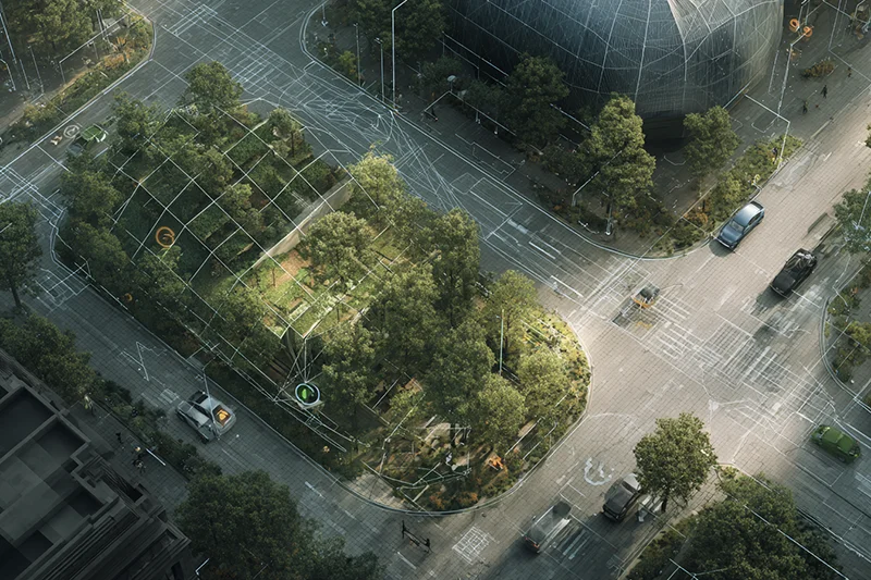 Symbolbild für digitale Assistenzsysteme im urbanen Kontext